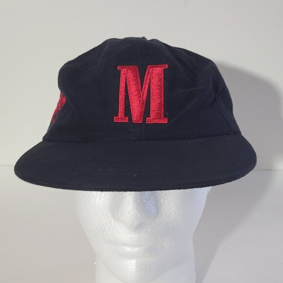 Vintage 90s Marlboro Embroidered Black/Red Strap Adult Hat/Cap - Picture 1 of 6